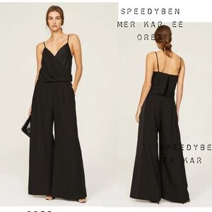 Saunders Spaghetti Strap Wide-Leg Jumpsuit US 4